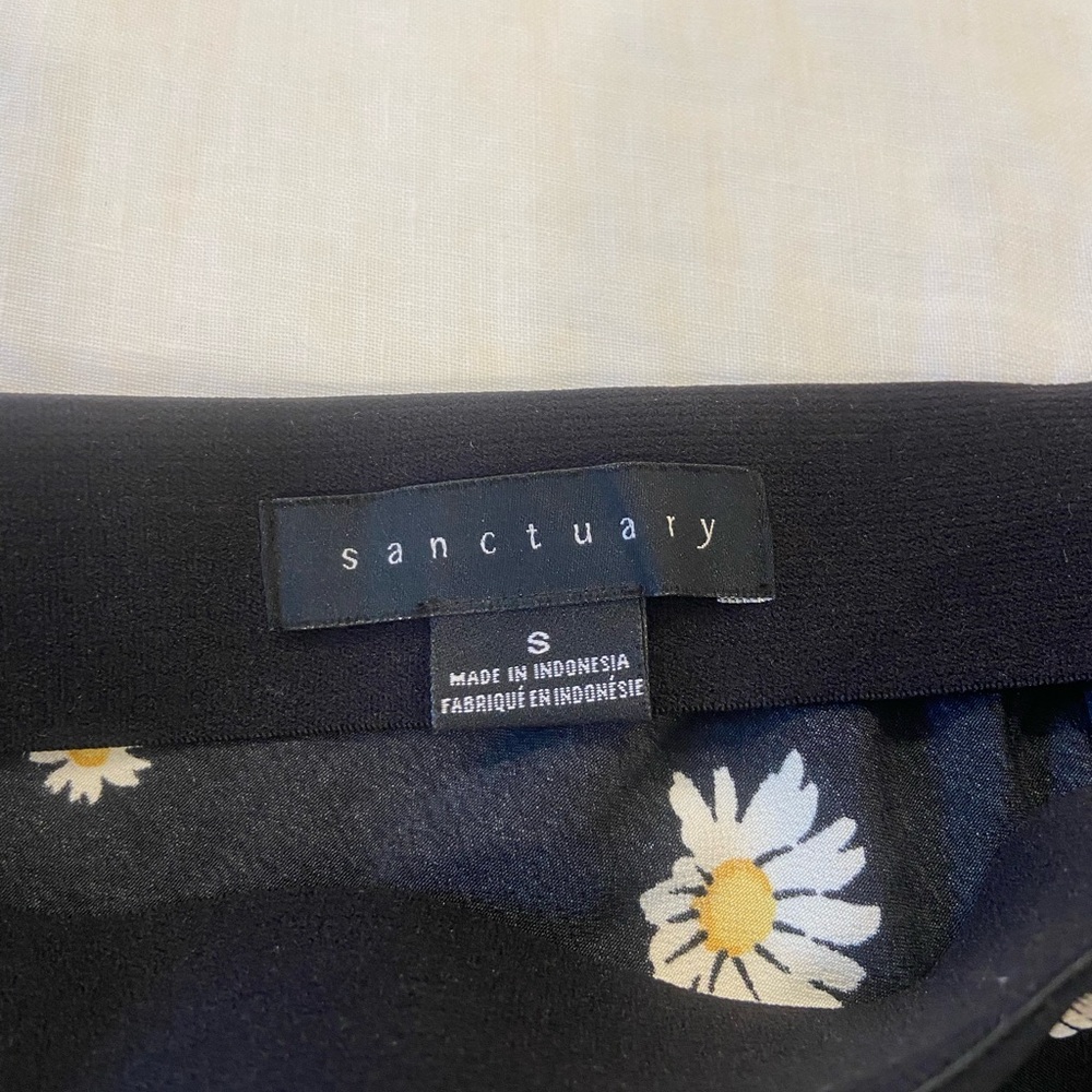 MIDI black daisy skirt